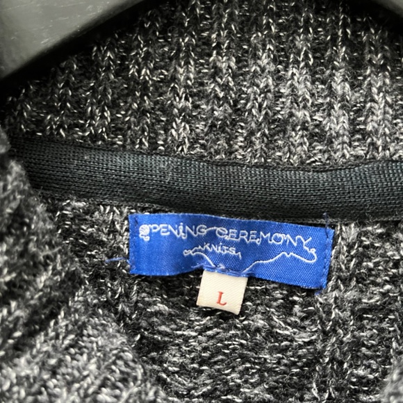 Opening Ceremony sz L - black grey sweater - Picture 3 of 4